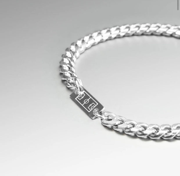 Footy Cuban Link Bracelet — Silver