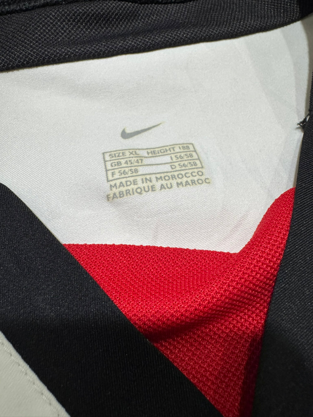 2002/03 Manchester United Away Size XL Beckham - label detail