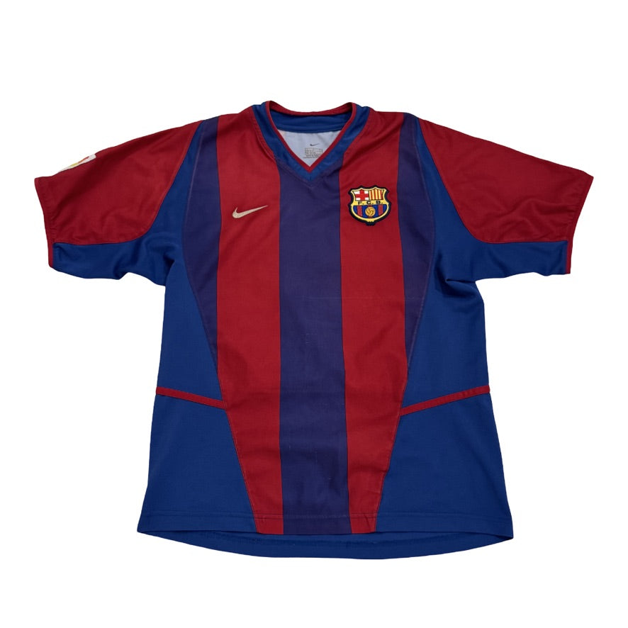 2002/03 FC Barcelona Home Size Youth L Riquelme - front view