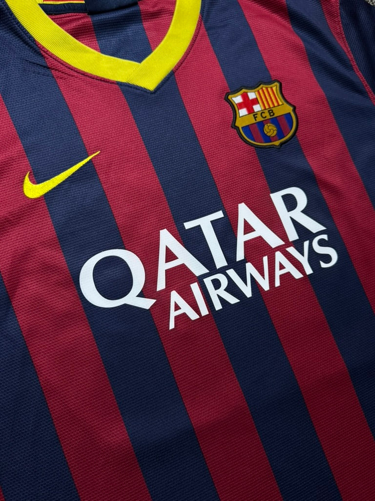 2013/14 FC Barcelona Home Size XL Messi - close-up detail