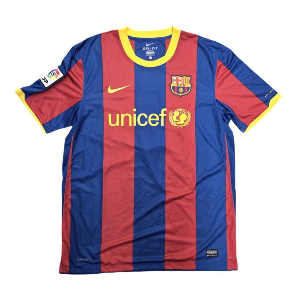 2010/11 FC Barcelona Home Size L Villa - back view