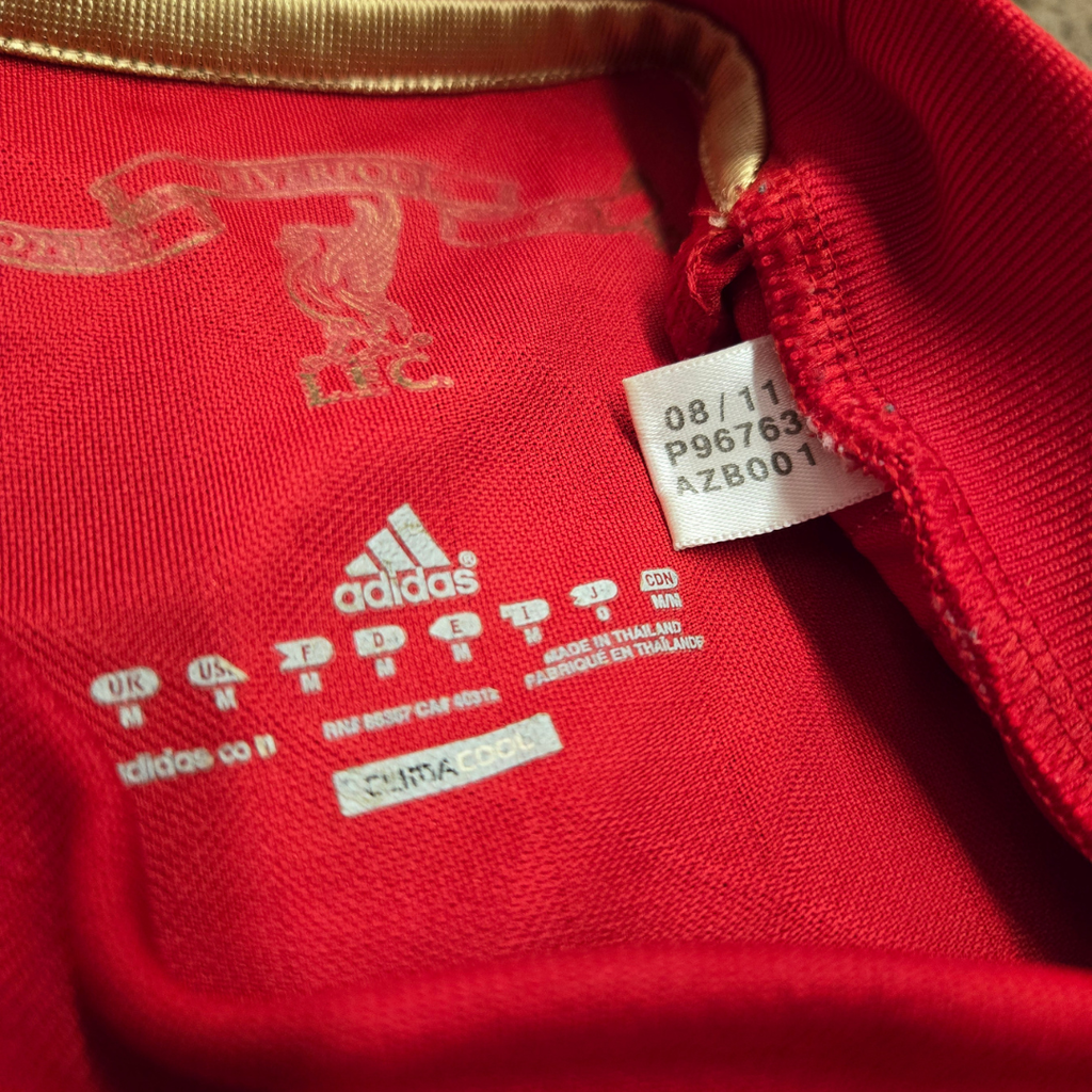 2010/12 Liverpool Home Size M - label detail