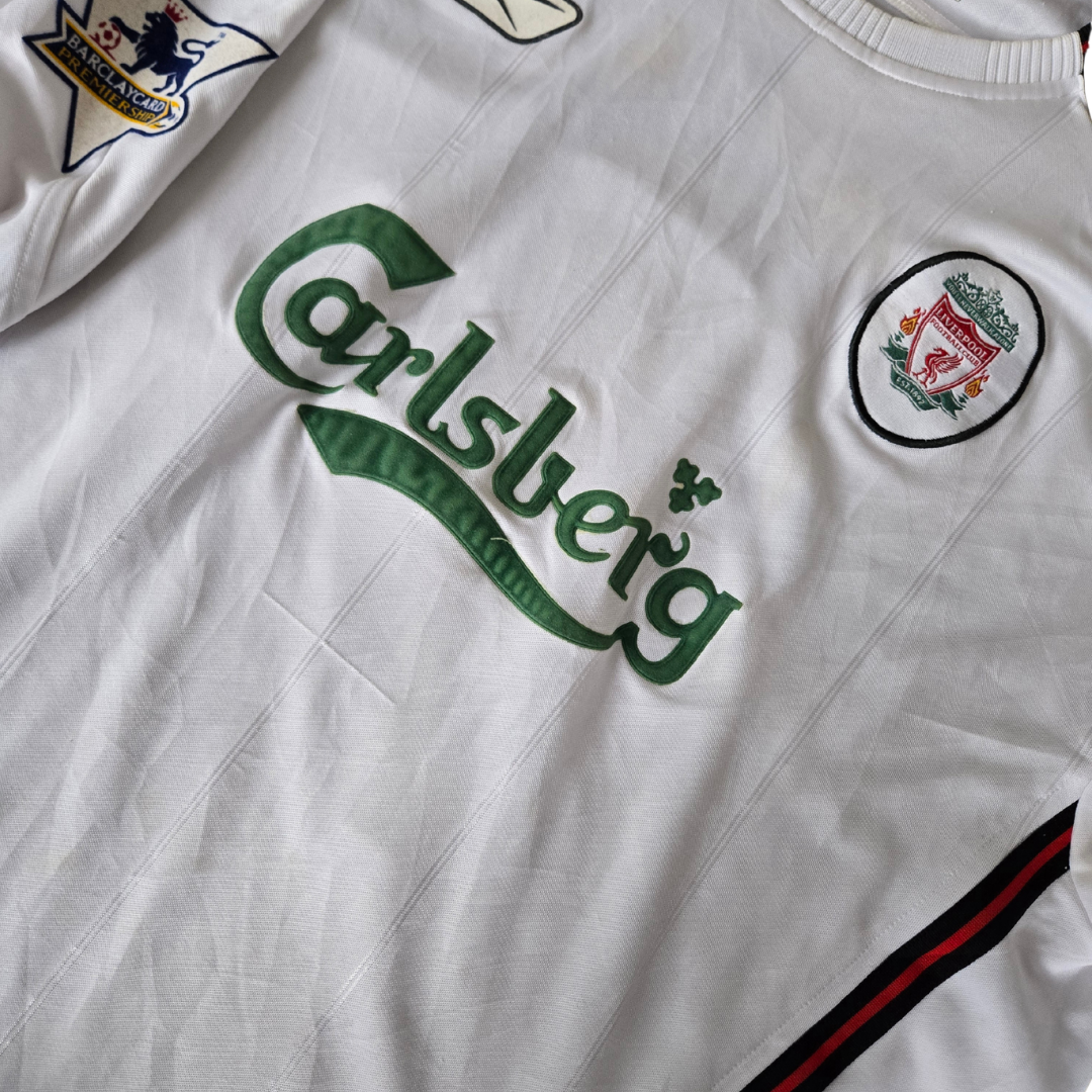 2003/04 Liverpool Away Size L Kewell L/S - close-up detail
