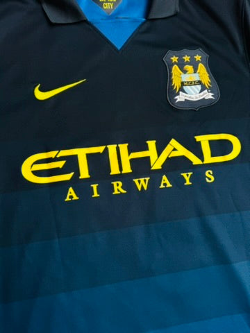2014/15 Manchester City Away Size S Aguero - close-up detail