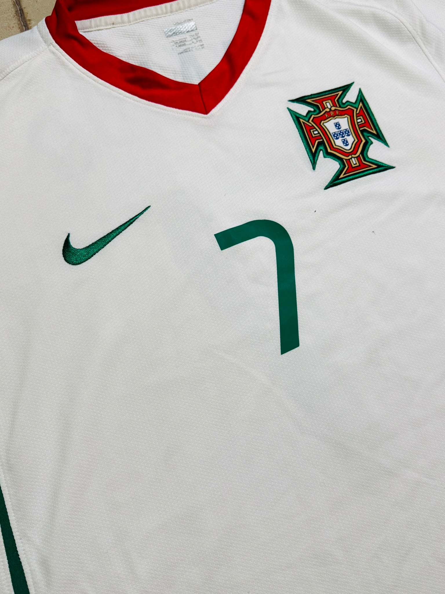 2008/09 Portugal Home Size L Ronaldo - close-up detail