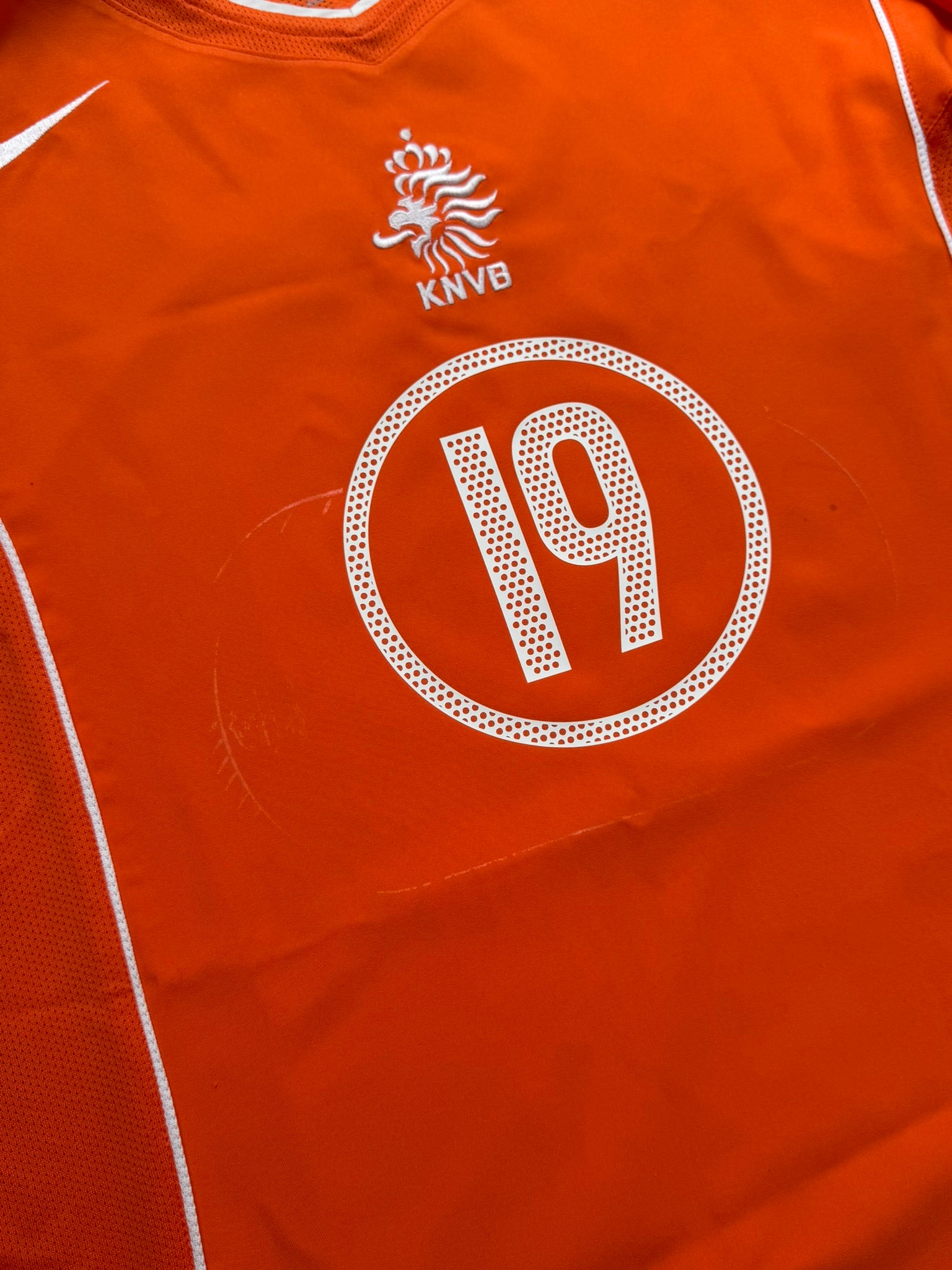 2004/05 Netherlands Home Size M Robben - close-up detail