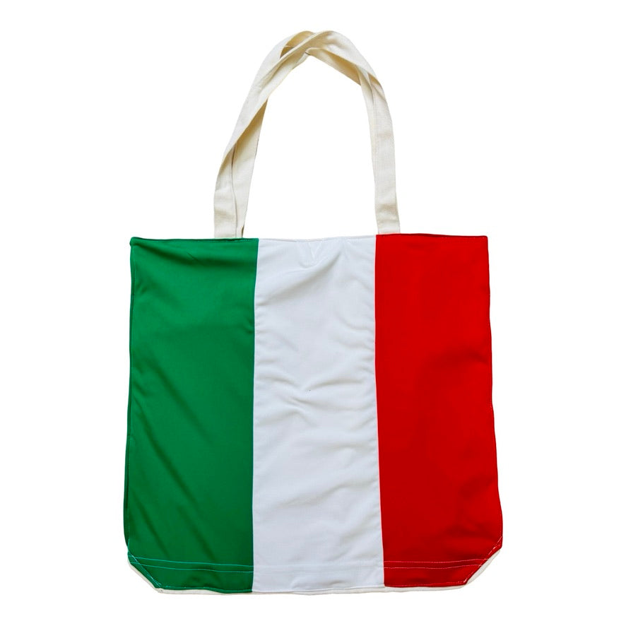 Upcycled Tote: Azzurri - back view