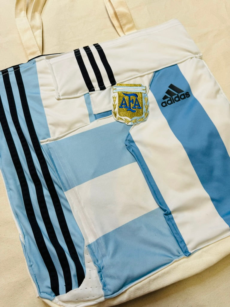 Upcycled Tote: Campeones - label detail