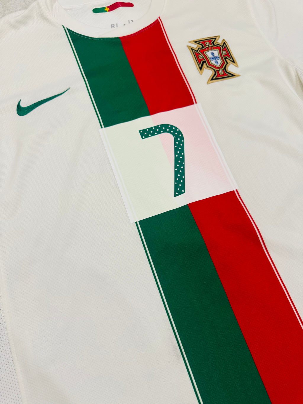 2010/11  Portugal Away Size M Ronaldo - close-up detail