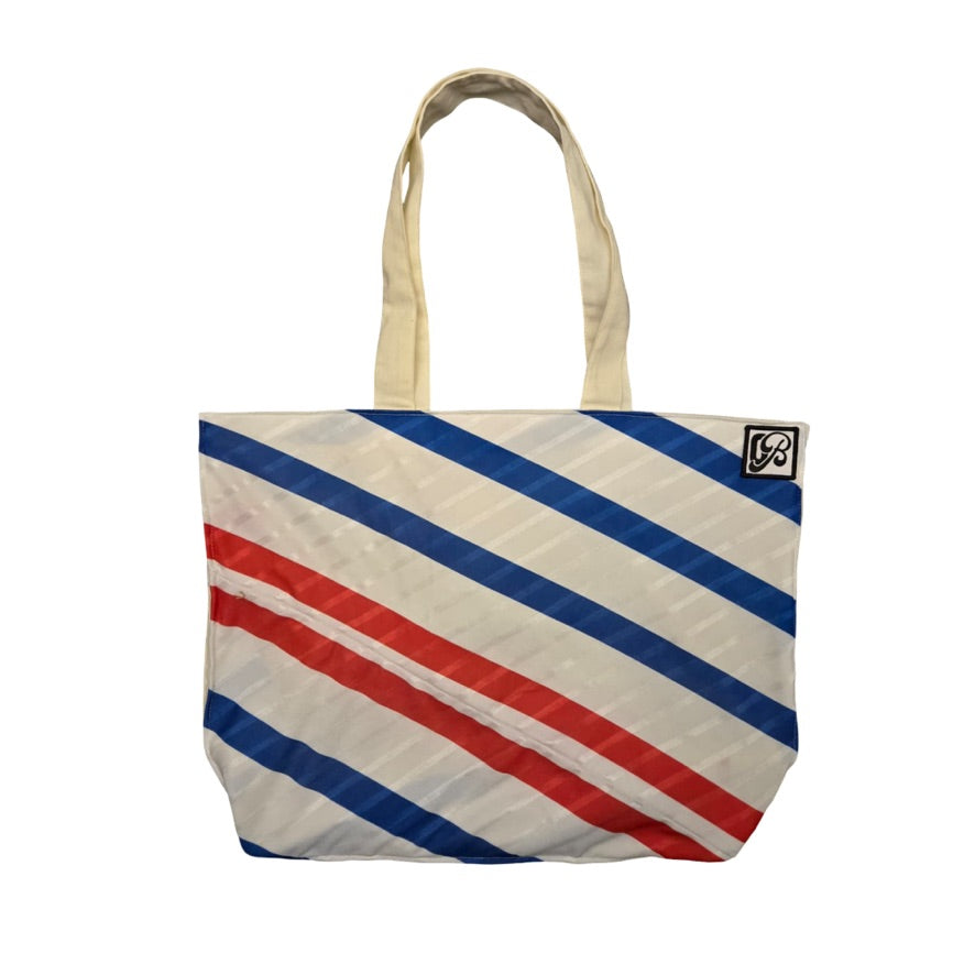 Upcycled Tote: Checks & Stripes