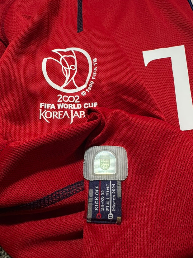 2002/04 England Away Size M Beckham