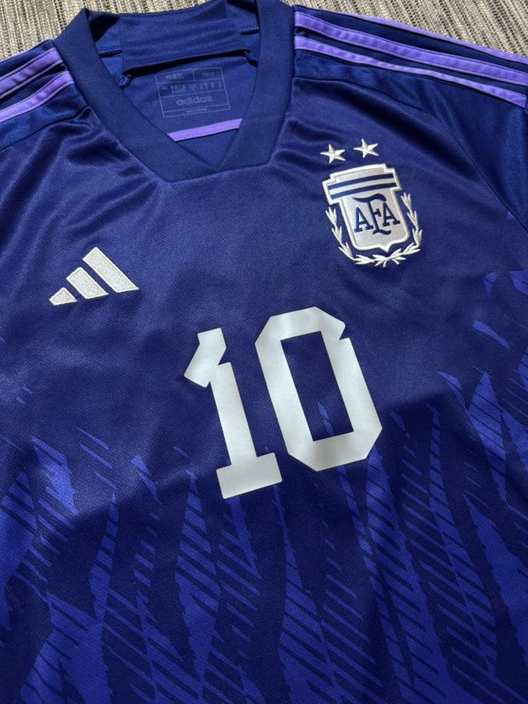 2022/23 Argentina Away Size S Messi - close-up detail