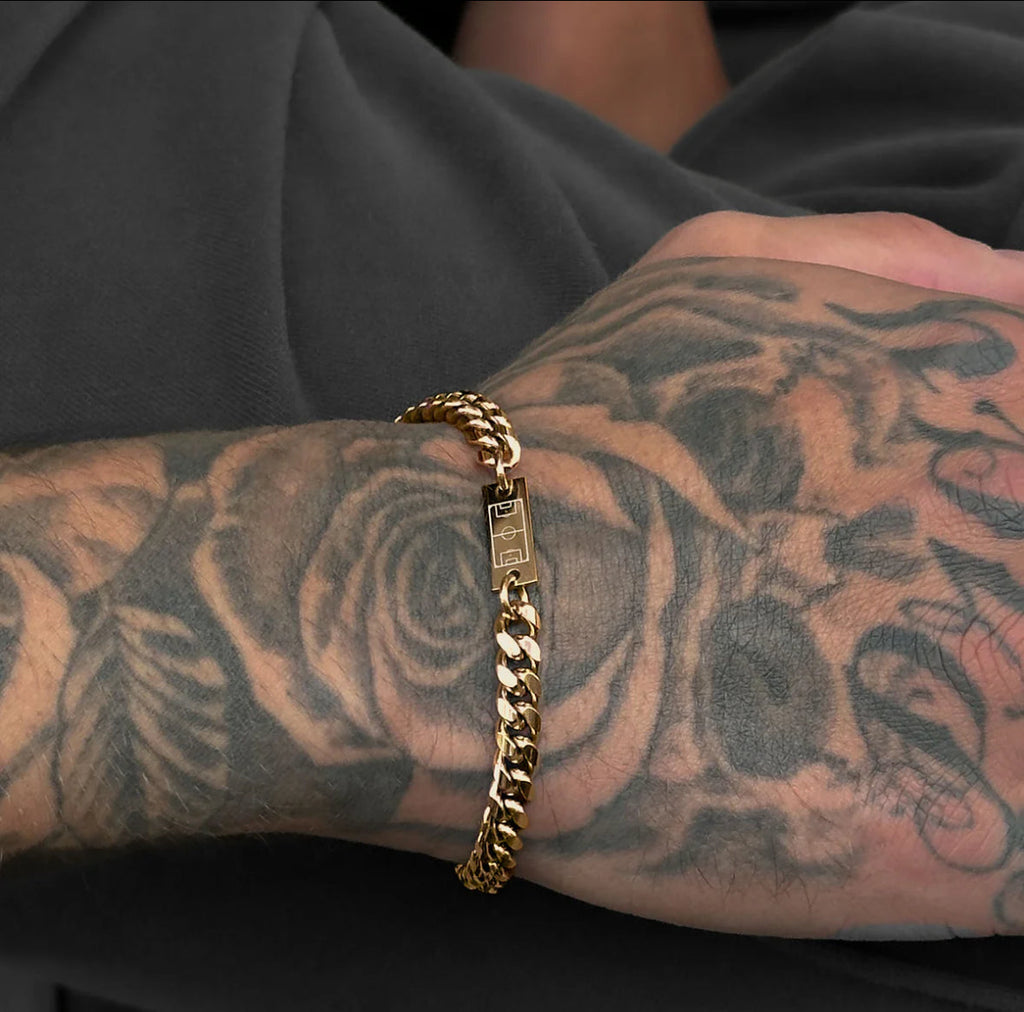 Footy Cuban Link Bracelet — Gold