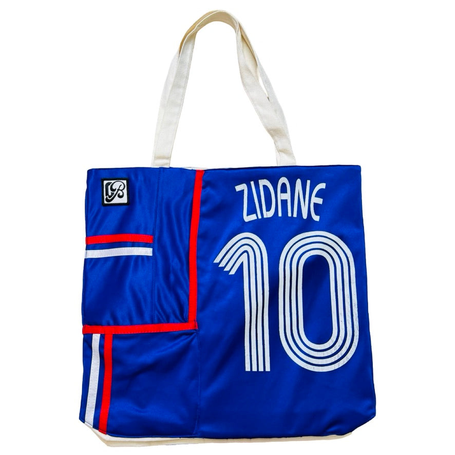 Upcycled Tote: Zizou - front view