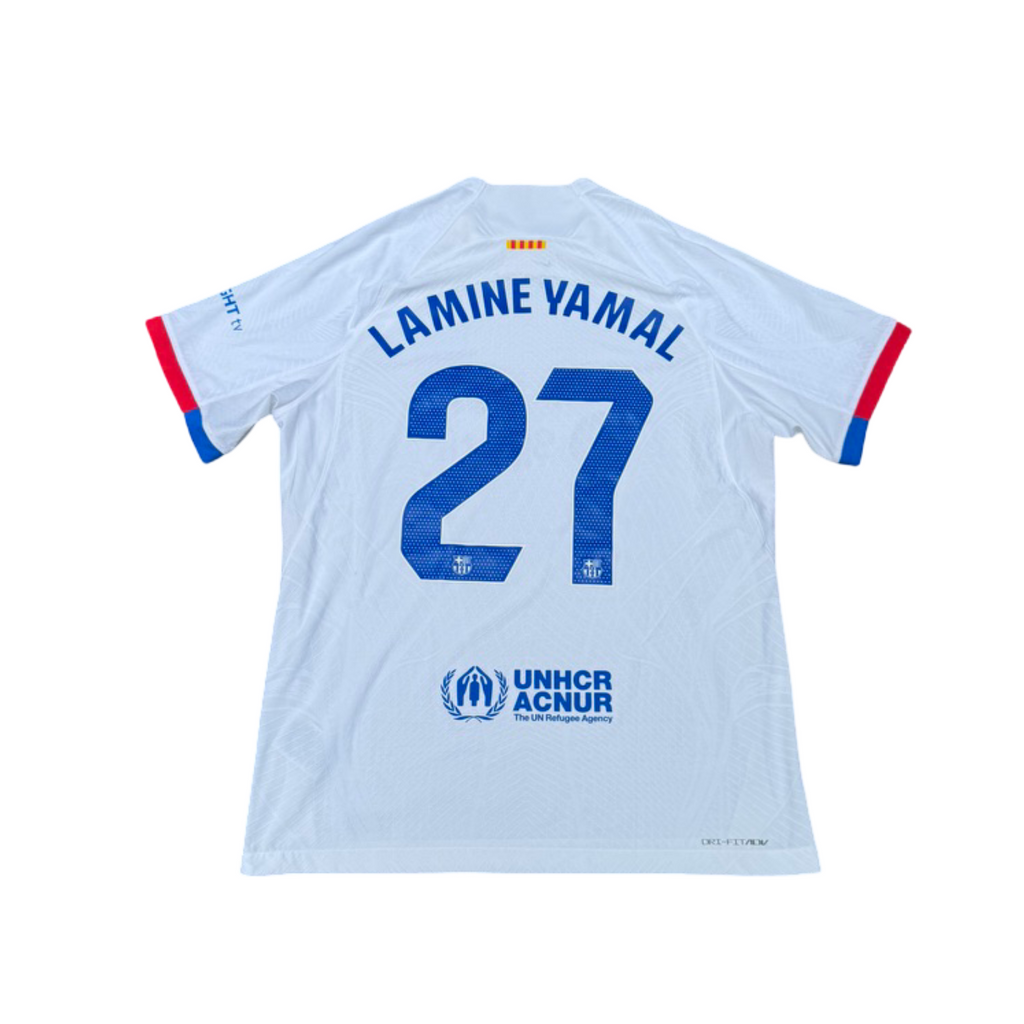 2023/24 FC Barcelona Away Size L Lamine Yamal (Vaporknit) - front view