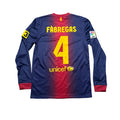 2012/13 FC Barcelona Home Size S Fabregas L/S - front view
