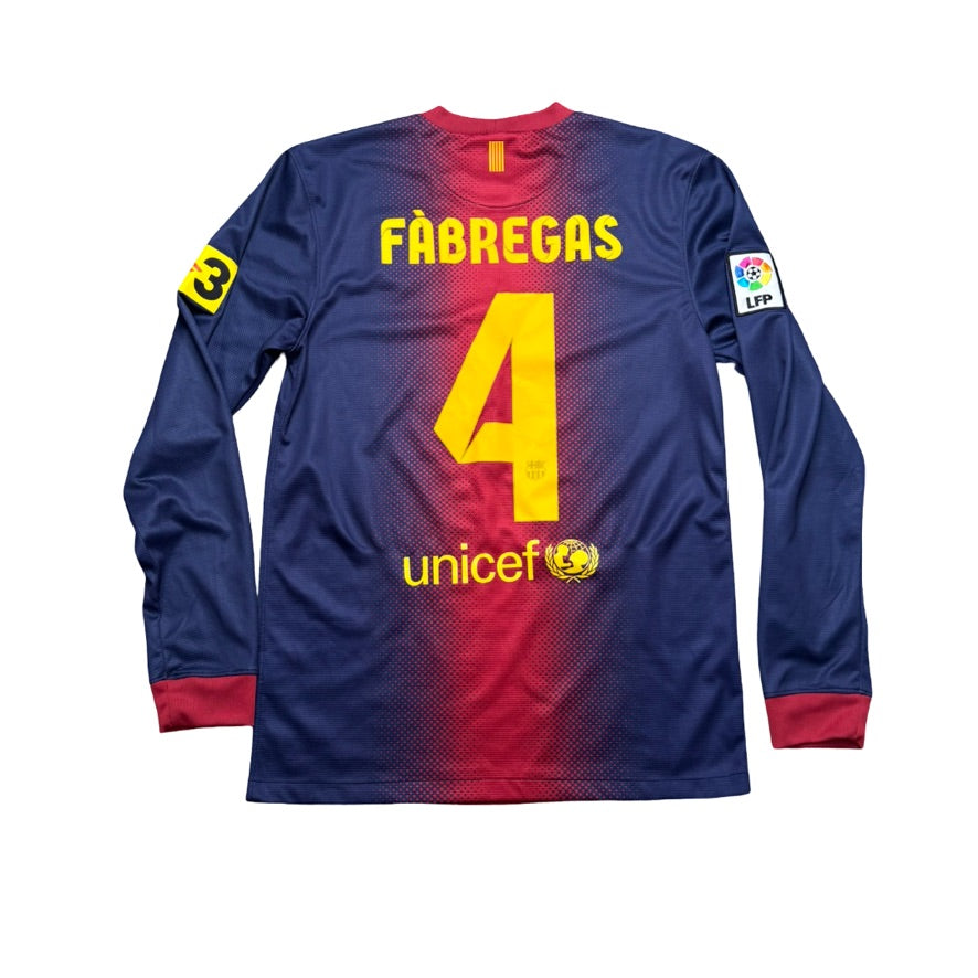 2012/13 FC Barcelona Home Size S Fabregas L/S - front view