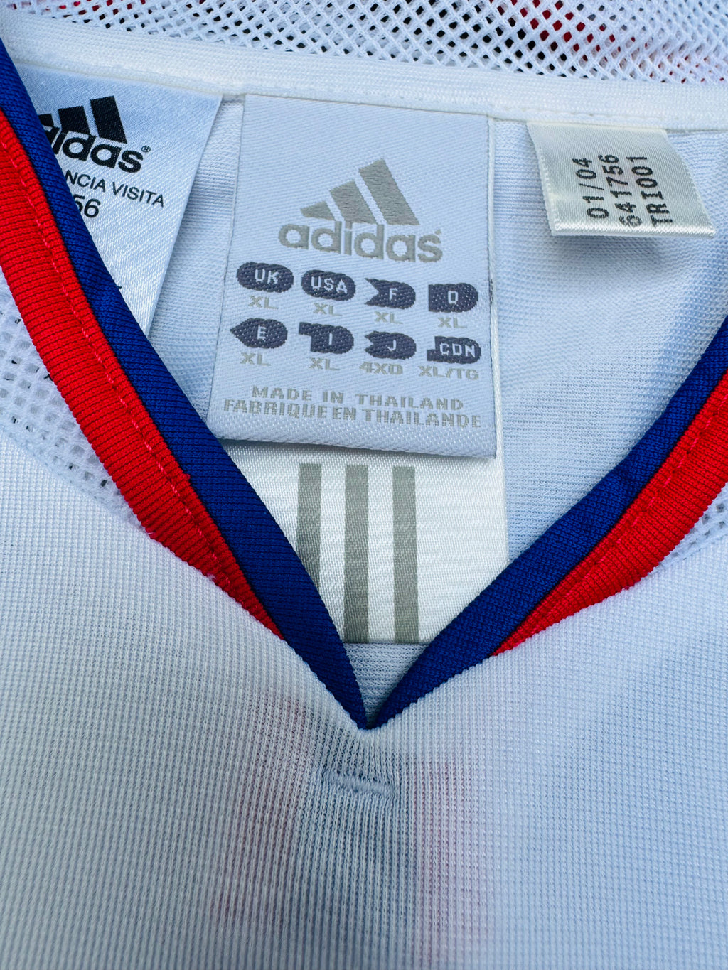 2004/06 France Away Size XL Zidane - label detail