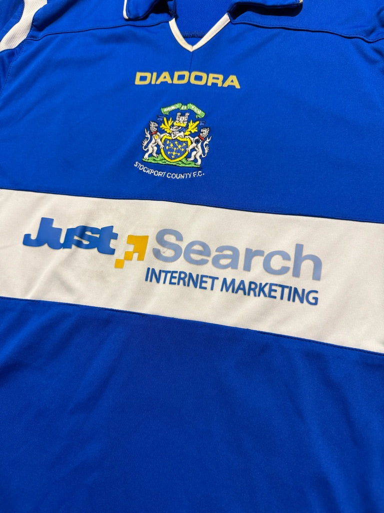 2007/09 Stockport County Home Size S - close-up detail