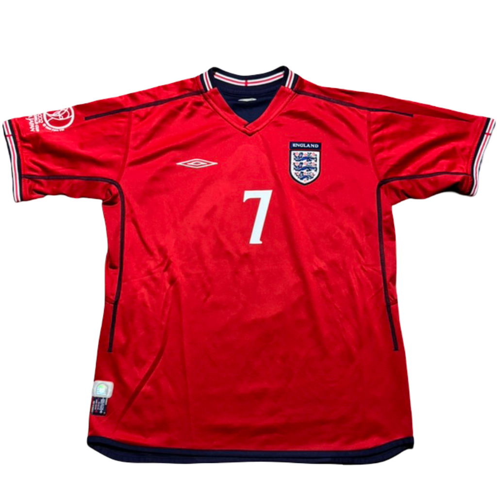 2002/04 England Away Size M Beckham - back view