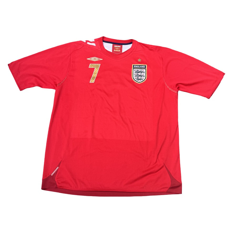 2006/08 England Away Size XL Beckham - back view