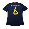 2010/11 Spain Away Size M Iniesta - front view