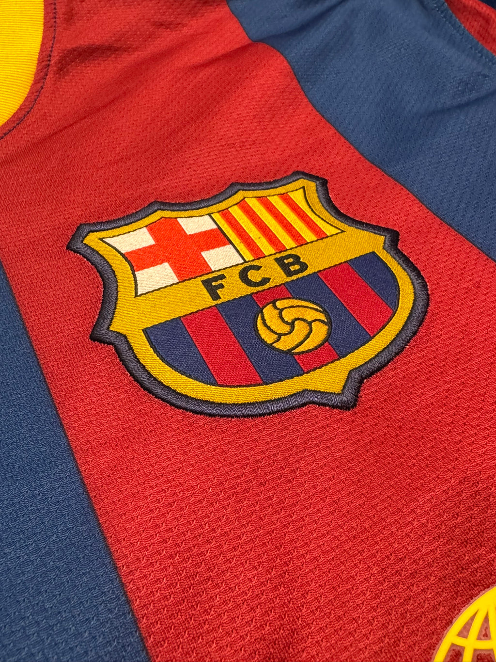 2010/11 FC Barcelona Home Size L Villa - label detail