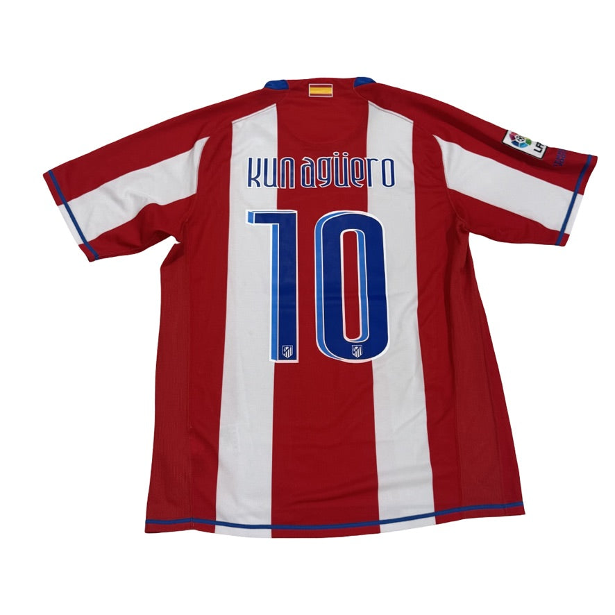 2007/08 Atletico Madrid Home Size M Aguero