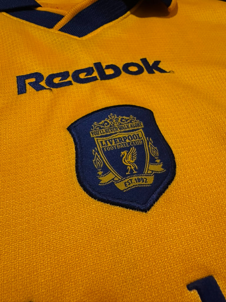 2000/01 Liverpool FC Away Size L Fowler - label detail