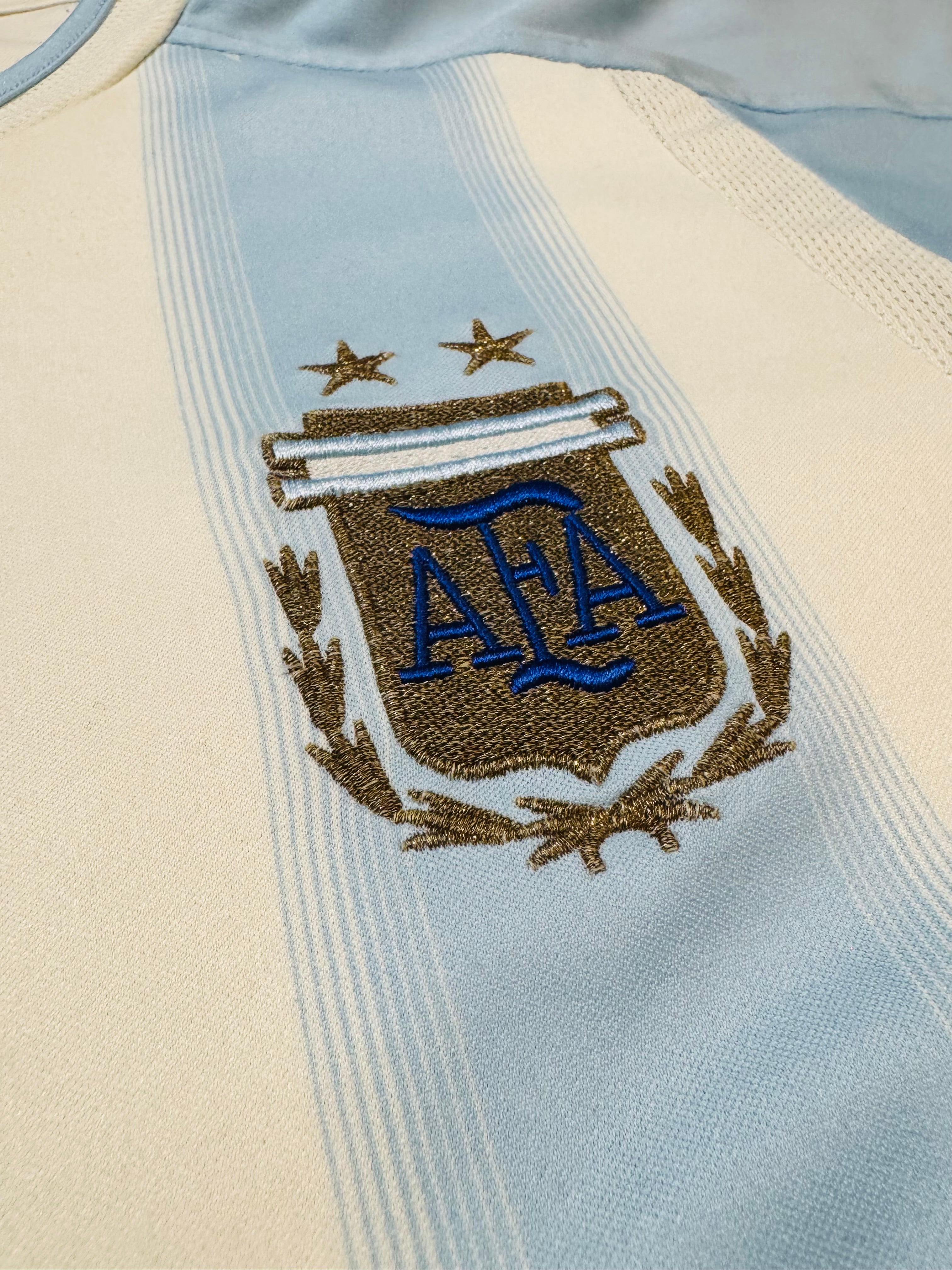 2004/05 Argentina Home Size M Tevez - label detail