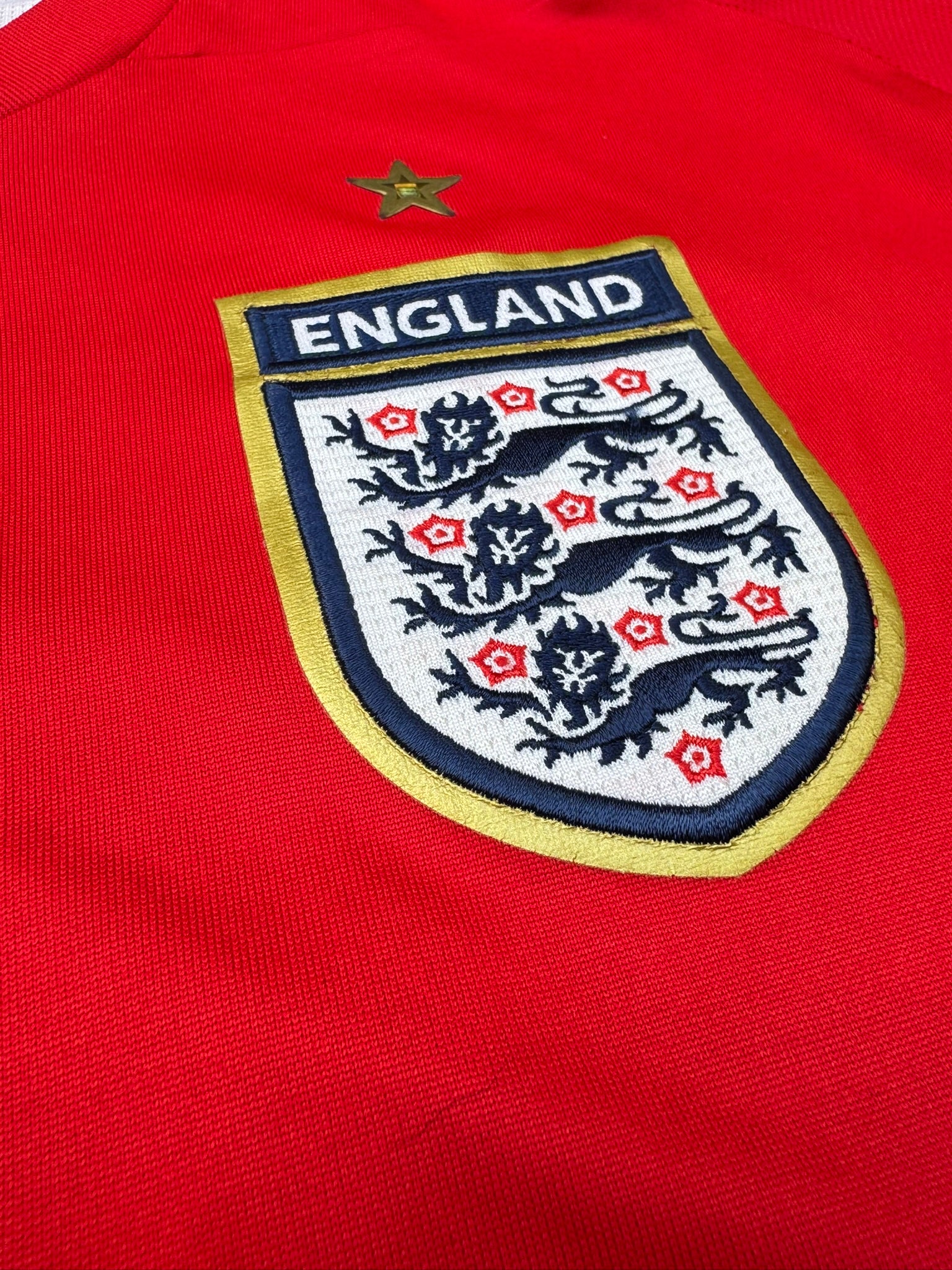 2006/08 England Away Size XL Beckham - label detail
