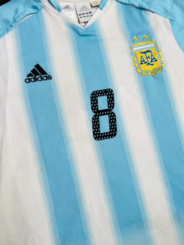 2004/05 Argentina Home Size M Riquelme - close-up detail