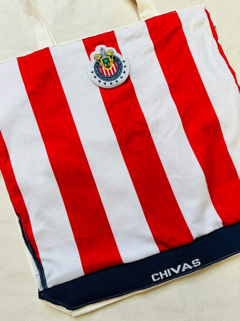 Upcycled Tote: Chivas - close-up detail