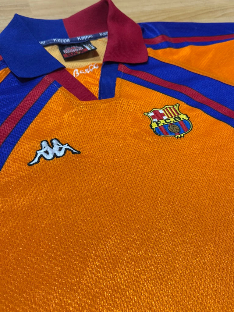 1997/98 FC Barcelona UCL Away Jersey Size M - close-up detail