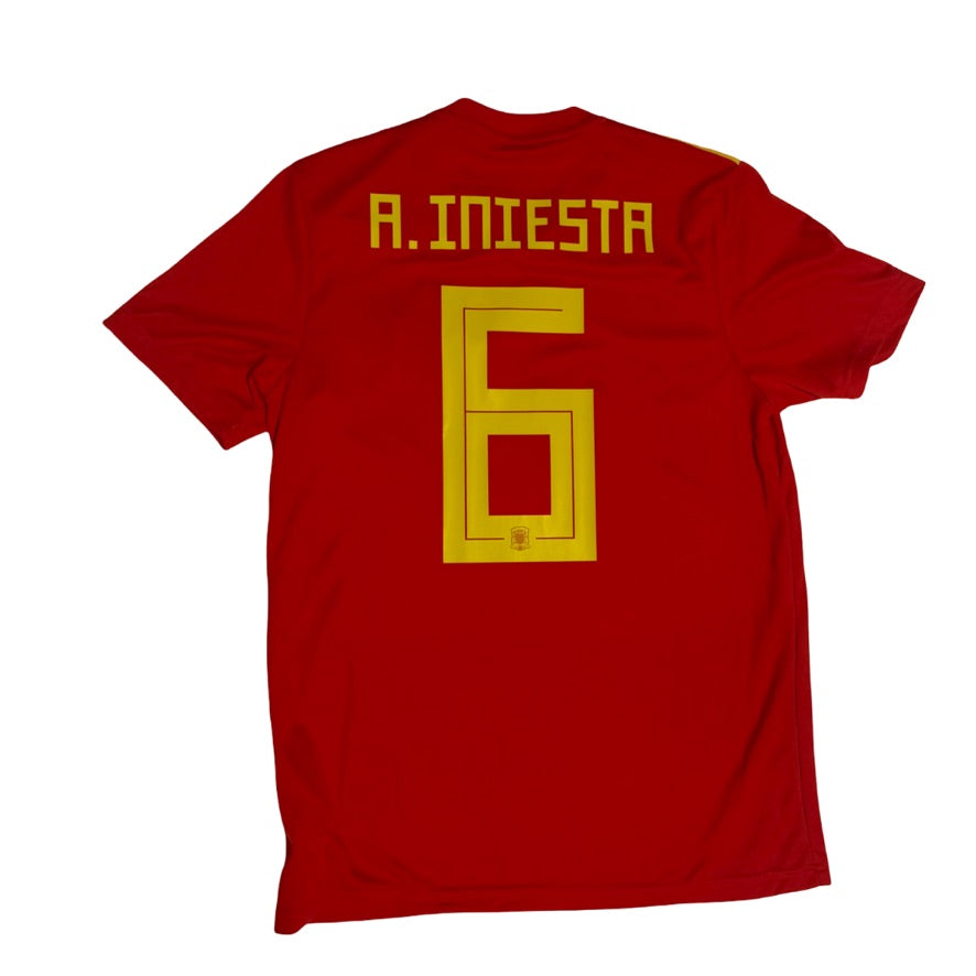 2018/19 Spain Home Size M Iniesta - front view