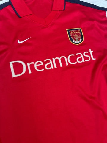 2000/02 Arsenal Home Size L Vieira - close-up detail