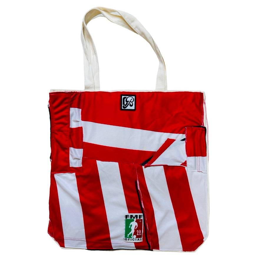Upcycled Tote: Chivas - back view