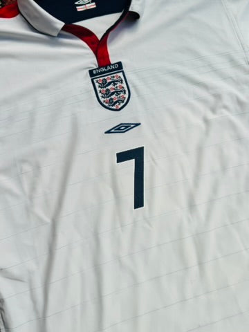 2003/05 England Home Size L Beckham (Reversible)
