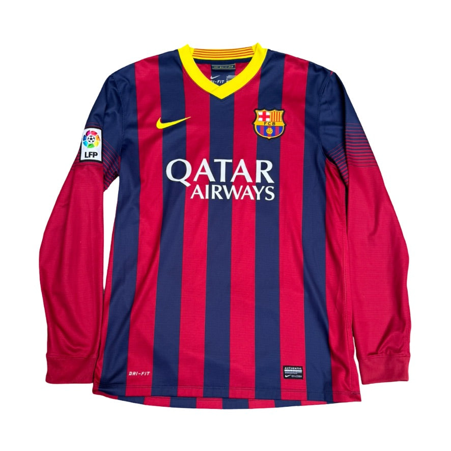 2013/14 FC Barcelona Home Size M Messi L/S - back view