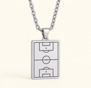 Footy Field Necklace – Silver