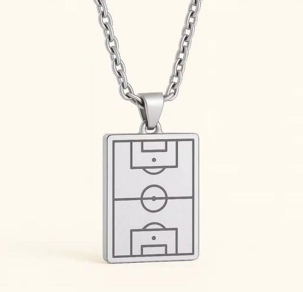 Footy Field Necklace – Silver