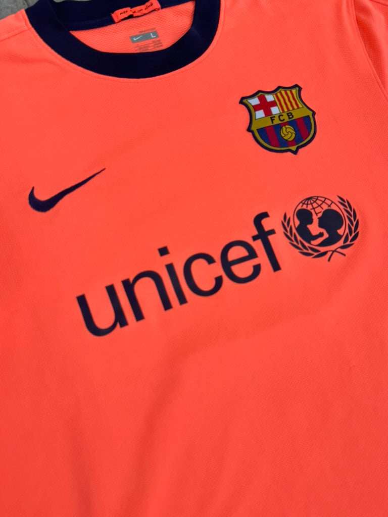 2009/10 FC Barcelona Away Size L Ibrahimovic - close-up detail