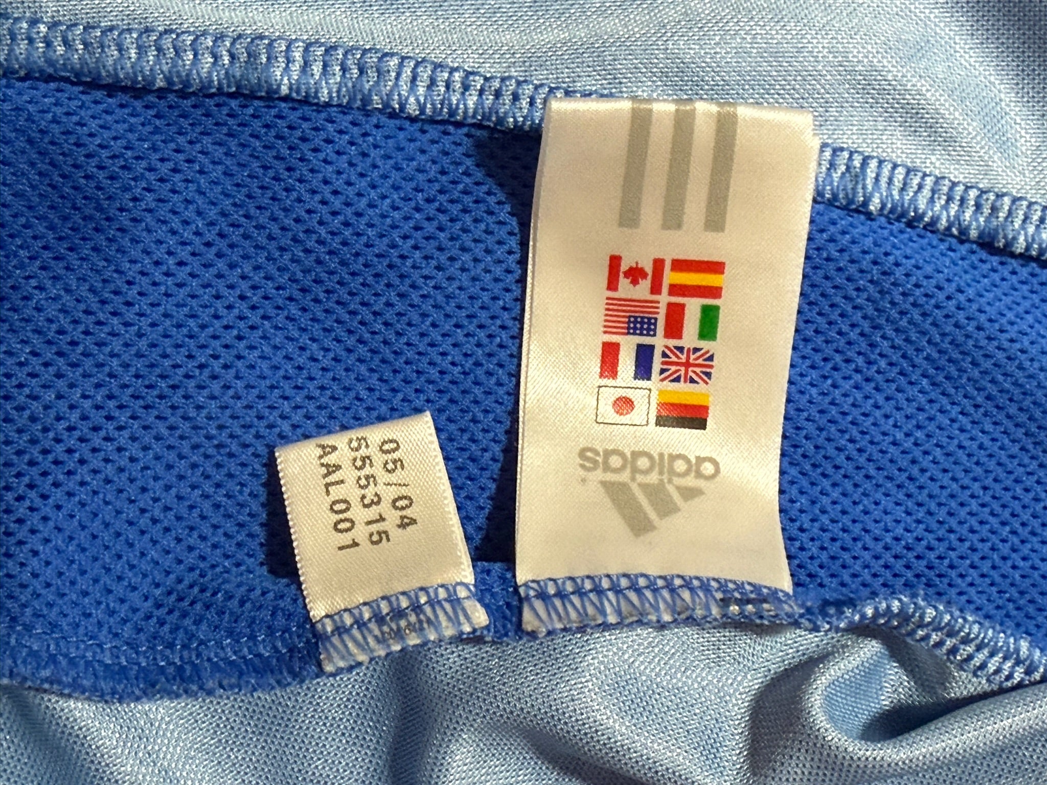 2004/06 Japan Home Size XL - label detail