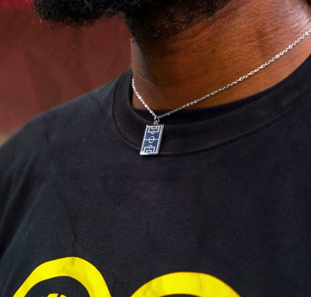 Footy Field Necklace – Silver