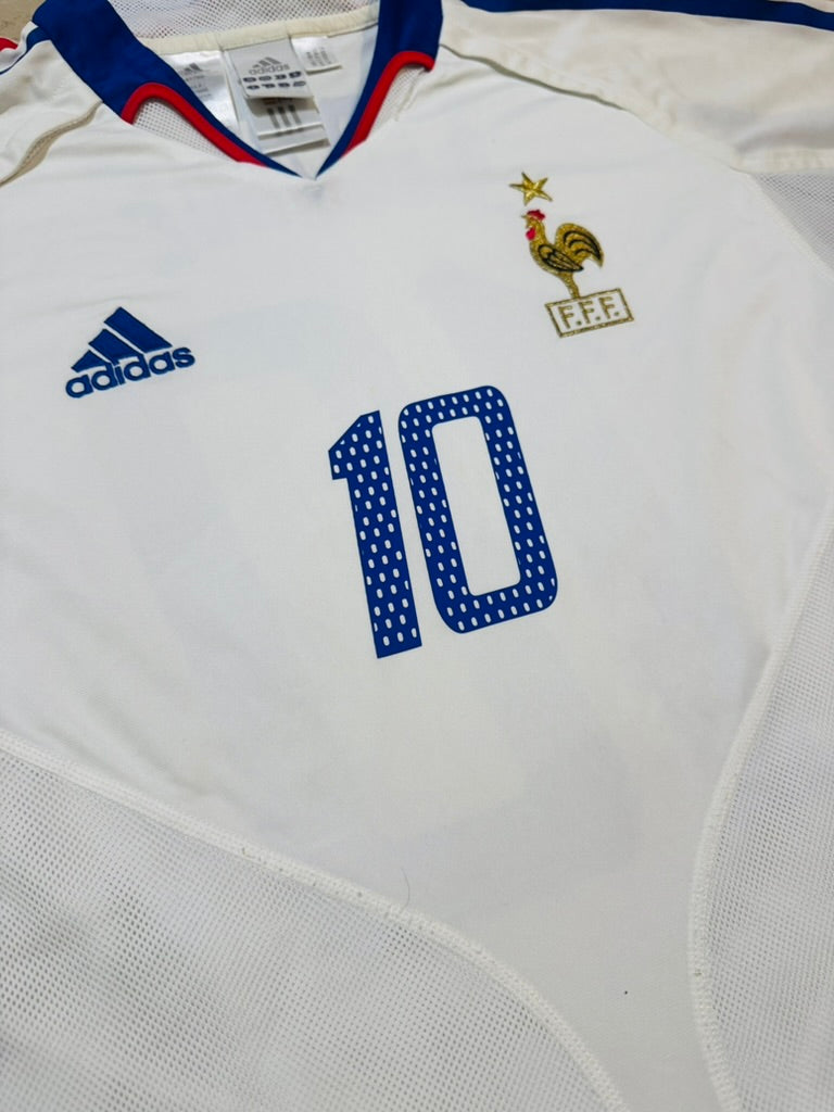 2004/06 France Away Size L Zidane - close-up detail