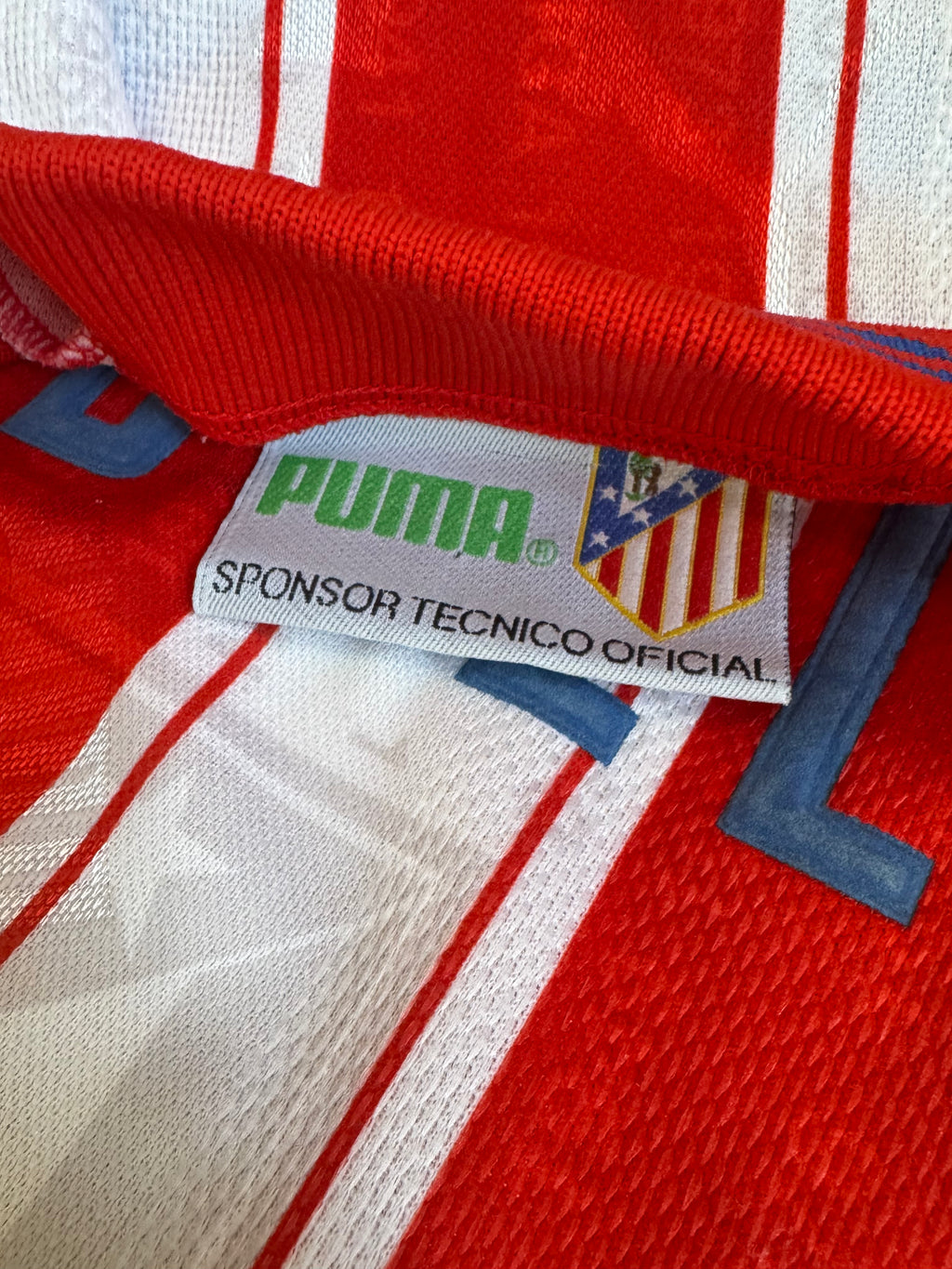 1995/96 Atletico Madrid Home Size XL - label detail