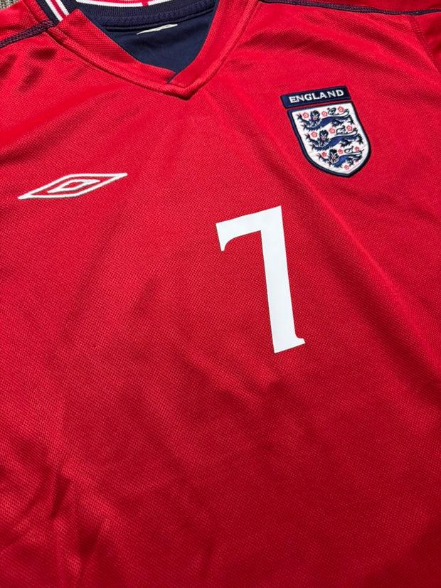 2002/04 England Away Size M Beckham