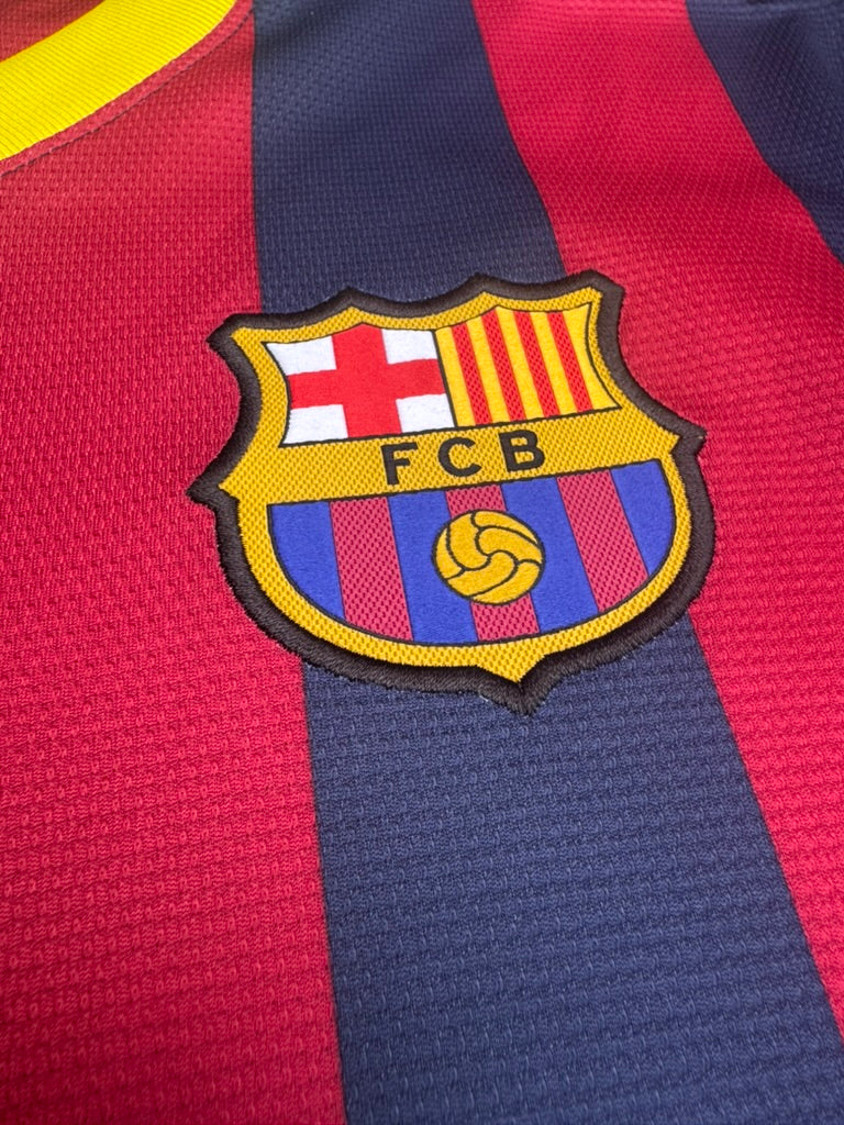 2013/14 FC Barcelona Home Size M Messi L/S - label detail