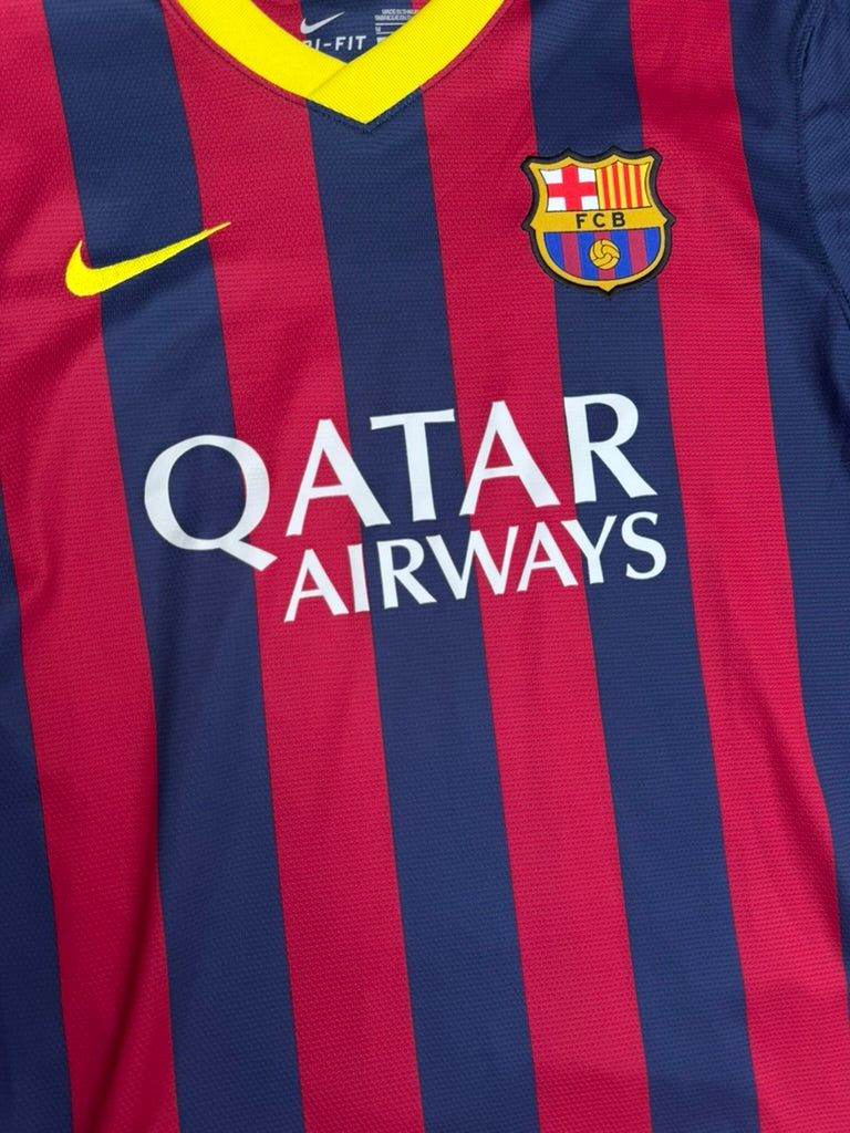 2013/14 FC Barcelona Home Size M Messi L/S - close-up detail