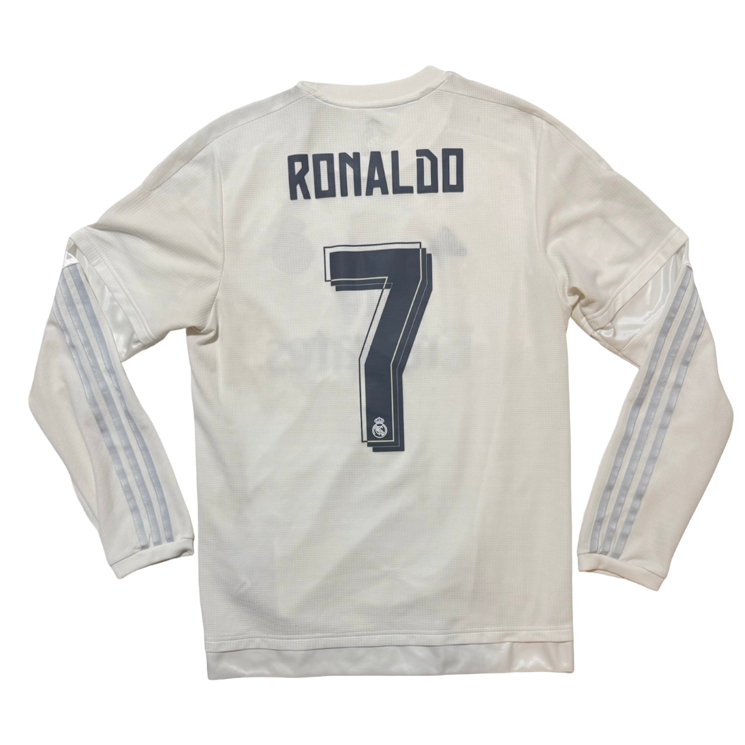 2015/16 Real Madrid Away L/S Size M Ronaldo - front view